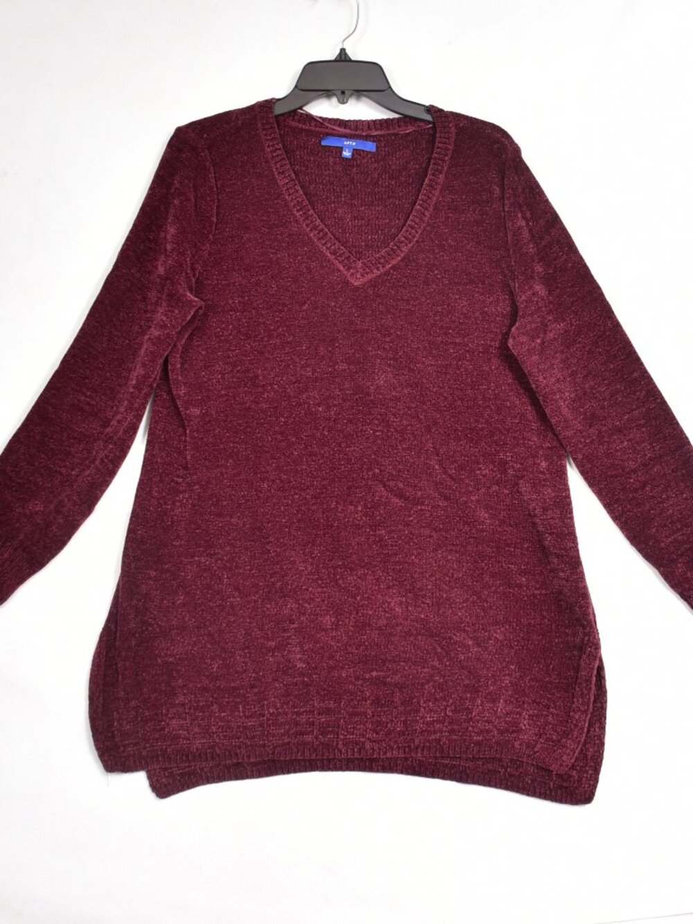 Apt. 9 Women's Burgandy Sweater V Neck Size Large